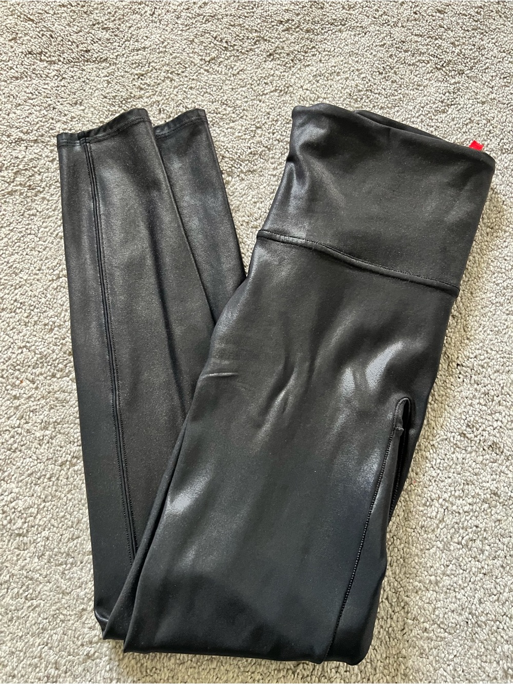 Sleek Black Faux Leather Leggings